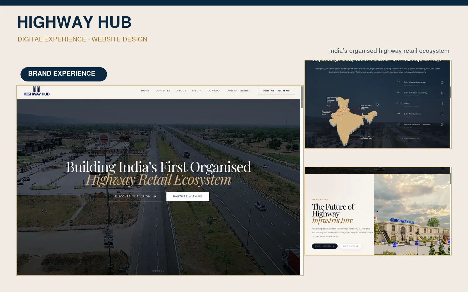 Highway Hub website experience designed by watNidea